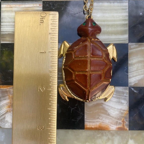 Vintage 1960’s  L.Razza Turtle Mirror Pendant - Picture 14 of 16